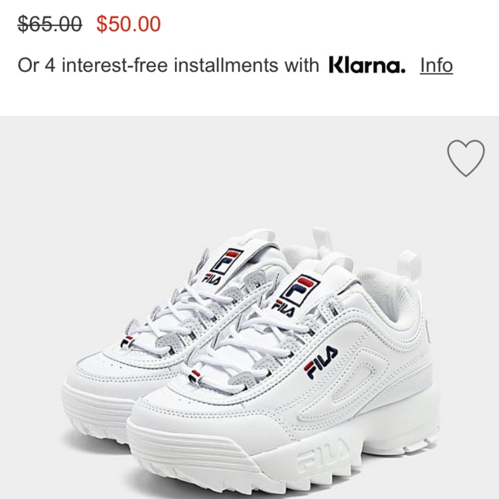 Fila Disruptor Fashion Athletic shoes size 8.5